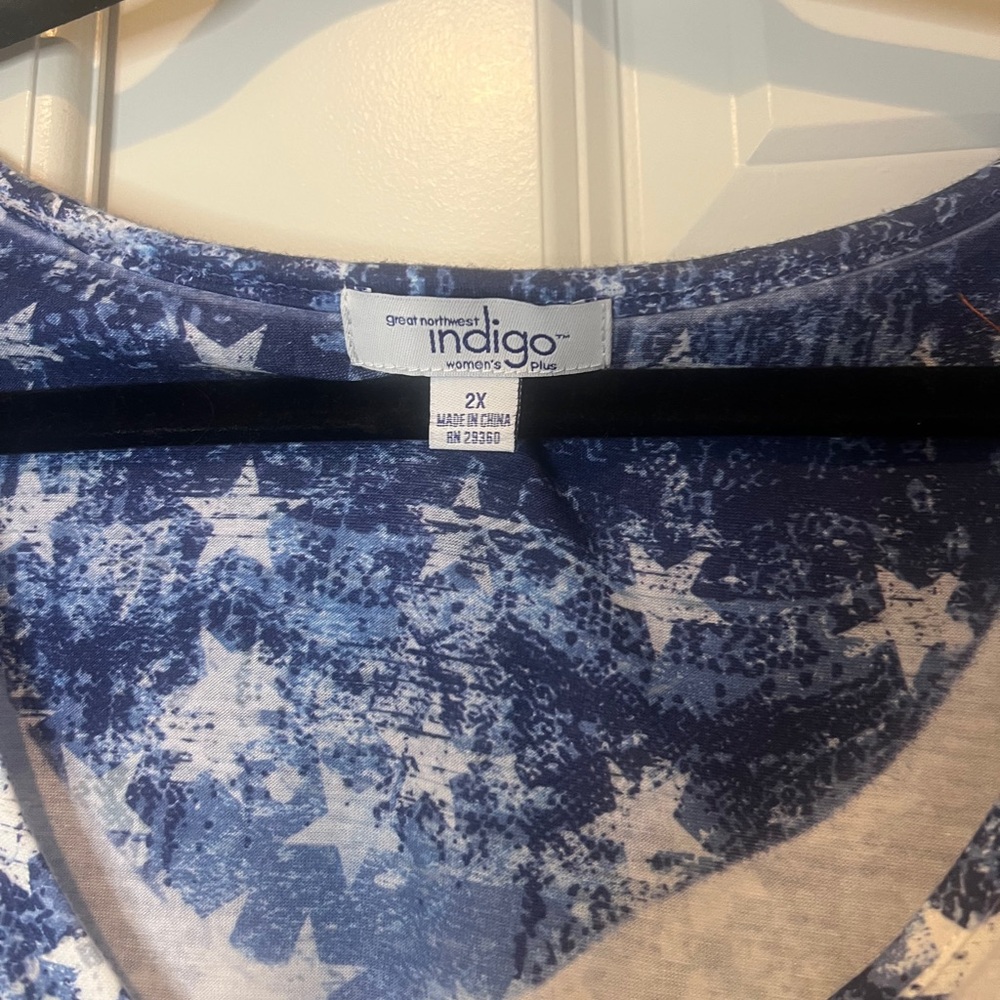 Great Northwest Indigo, patriotic, American flag-themed t-shirt 2X - Picture 3 of 3